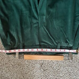Silk velvety green suit. Size 8. Never been worn